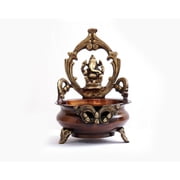 Ganesh Lota Kailash Brass Material for Puja, Home Mandirs, Decor, Gifts by Pooja Bazar 6 X 9 X 6 In