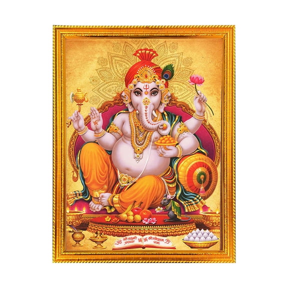 Ganesh ji -Religious God Photo Frame for Home & Pooja Room Decor