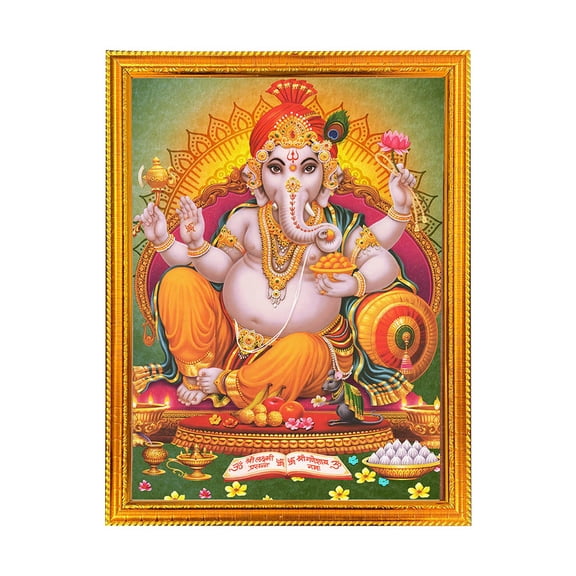 Ganesh ji -Religious God Photo Frame for Home & Pooja Room Decor