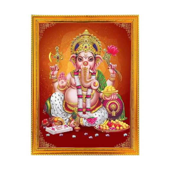 Ganesh ji -Religious God Photo Frame for Home & Pooja Room Decor