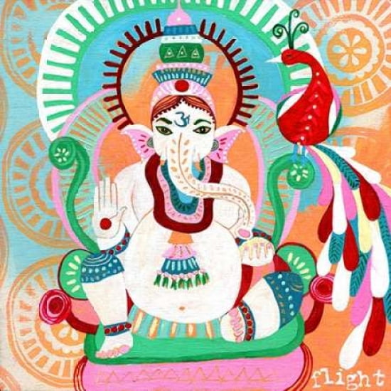 Ganesh of Flight Canvas Art - Jessica Swift (24 x 24)
