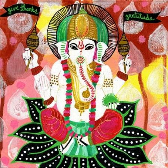 Ganesh of Gratitude Canvas Art - Jessica Swift (24 x 24)