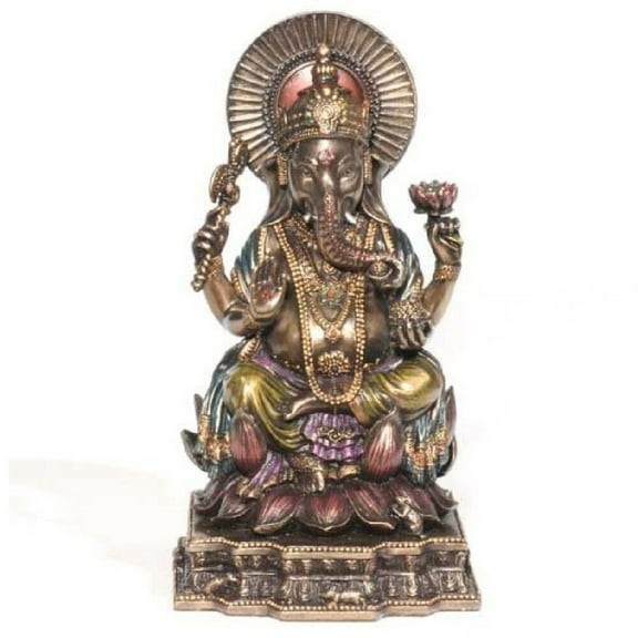 Ganesha Elephant Statue Figurine Cold Cast Bronze Hindu Hinduism Deity 6 Inch