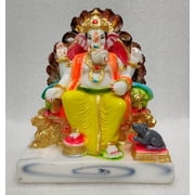 Ganesha Idols for Home Decor Resin Ganpati Statue Vinayaka Statues, Hindu Ganesh Figurine Elephant God Indian Home Temple Decor - AtoZ India Cart