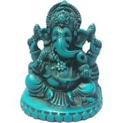 Ganesha Statue, Ganesh Statue, Small Ganesha Statue, Blue Gaensha Statue, Lord Ganesha Statue,Ganesha Statue For Home, Hand Painted By Himalayan Artisan
