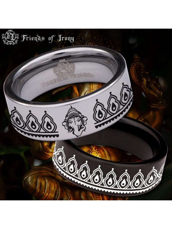 Ganesha Tungsten Carbide Ring