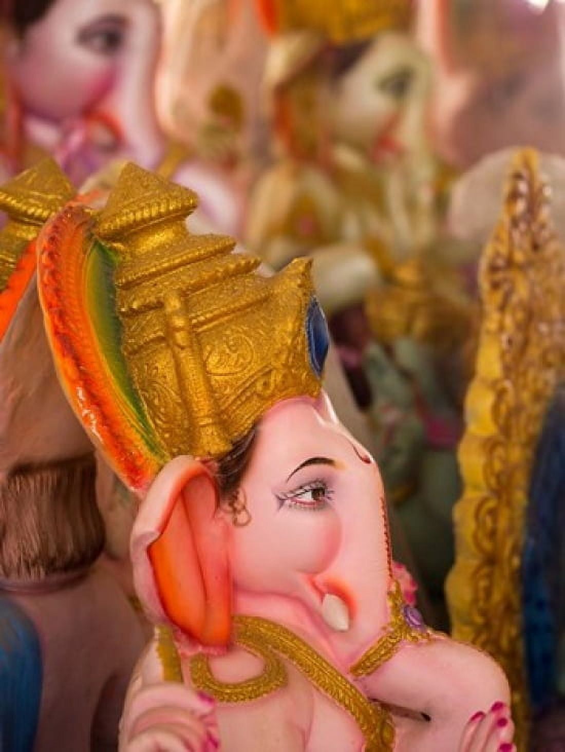 Ganesha statue for the Ganesha Chaturthi festival Bangalore India Canvas Art - David H Wells DanitaDelimont (26 x 35)
