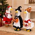 thumbnail image 1 of Ganfancp 3 Pieces Holiday Outfit Set for 23-Inch Porch Goose Statue Interchangeable Fabric Costume for Halloween Thanksgiving Christmas Front Yard and Porch Decor, 1 of 7