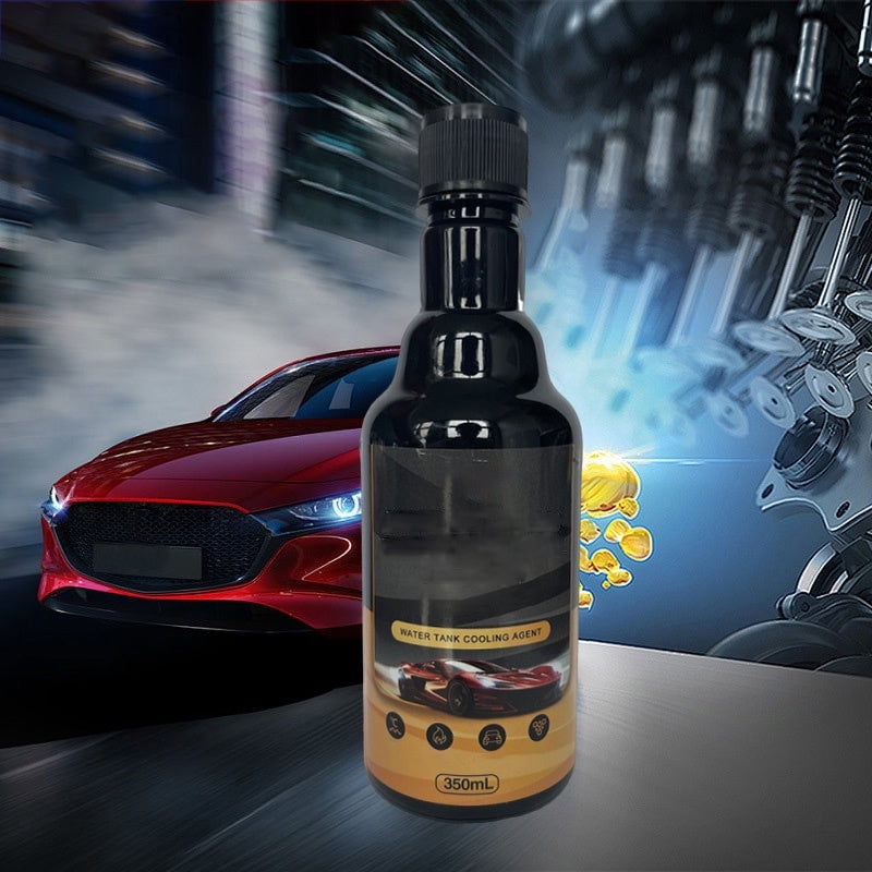 Ganfancp Car Engine Coolant Additive, Rustproof Transmission Fluid Additive, Noise Reduction & Shaking Cure, Prevents Scale & Deposits, Water Pump Protection, 350Ml, Safe for All Systems