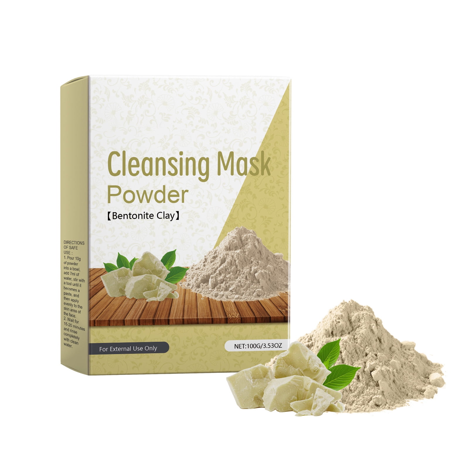 Ganfancp Cleansing Mask Powder, Natural Bentonite Mud Mix, Versatile ...
