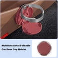 thumbnail image 1 of Ganfancp Foldable Car Door Cup Holder Clip-On Drink Rack Collapsible Automotive Water Bottle Mount Vehicle Interior Storage Accessory with Metallic Ring, 1 of 6
