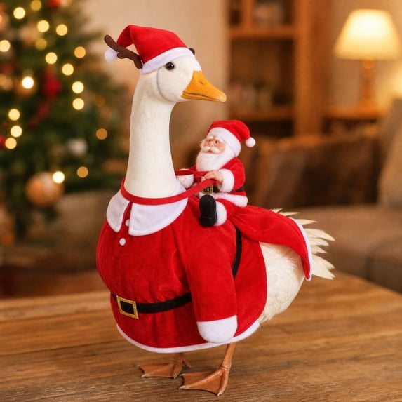 Ganfancp Holiday Outfit for 23-Inch Porch Goose Statue Interchangeable Fabric Costume for Halloween Thanksgiving Christmas Front Yard and Porch Decor