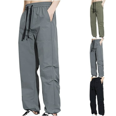 Cyber_Monday Deals! Ganfancp Men's Casual Pants Mens Dress Pants Slim Fit Relaxed Summer Thin Breathability 32" Inseam Pants Loose Fit Pockets Trendy Solid for Travel Army Green L Clearance Items