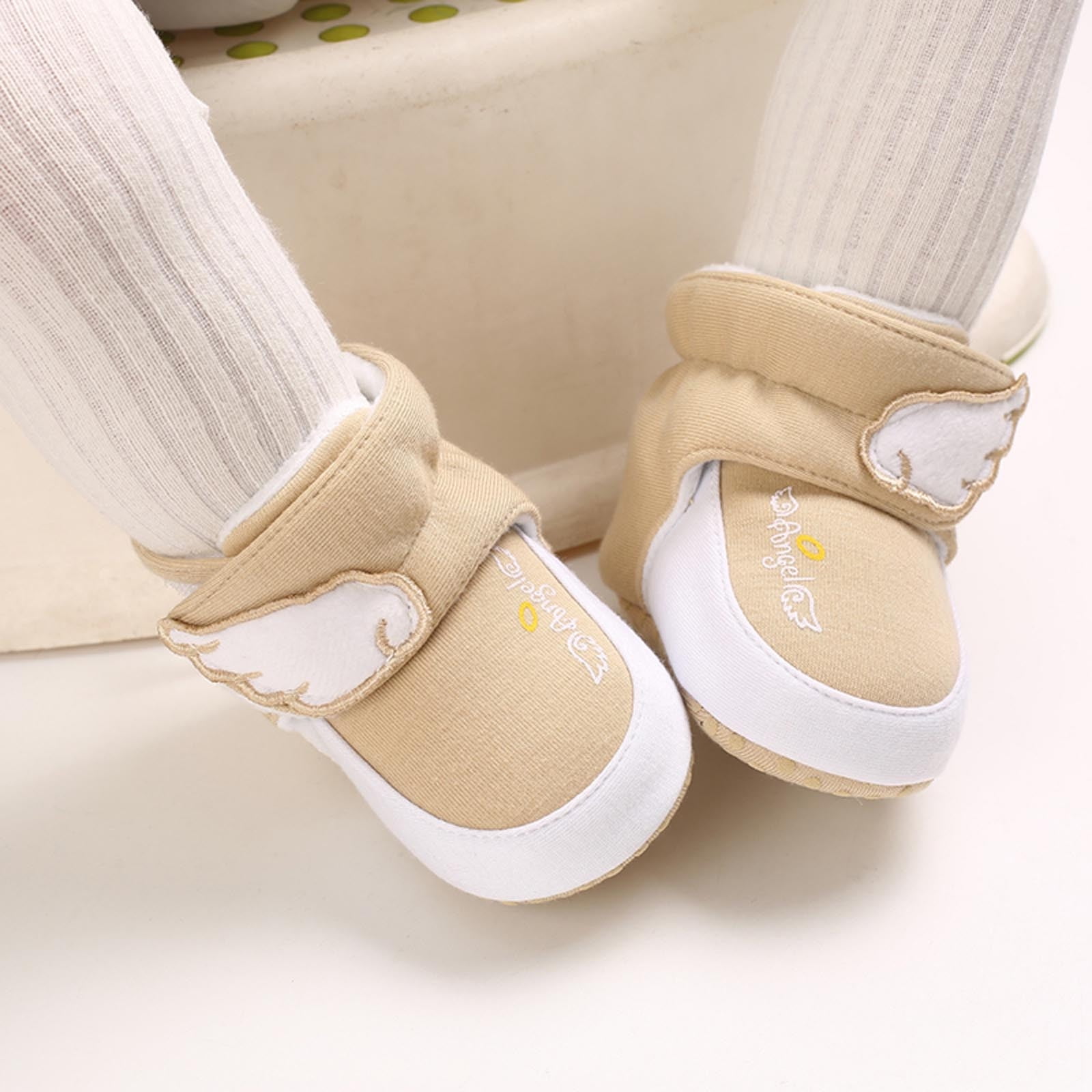 Ganfancp Newborn Crib Shoes for Boys & Girls AntiSlip, Warm, Multi
