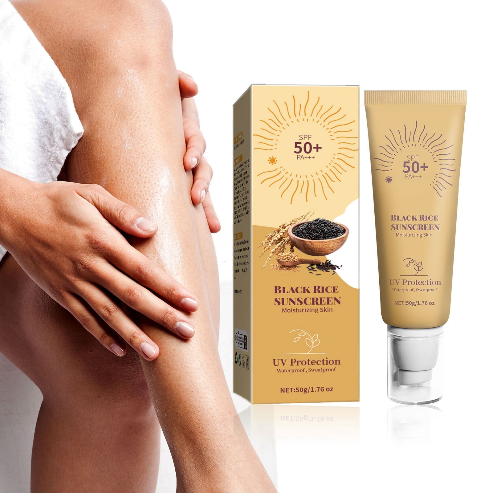 Ganfancp Rice Sunscreen, Daily Moisturizing Recipe, Non-Greasy Texture ... - Absorption Spaces Mism Recipe