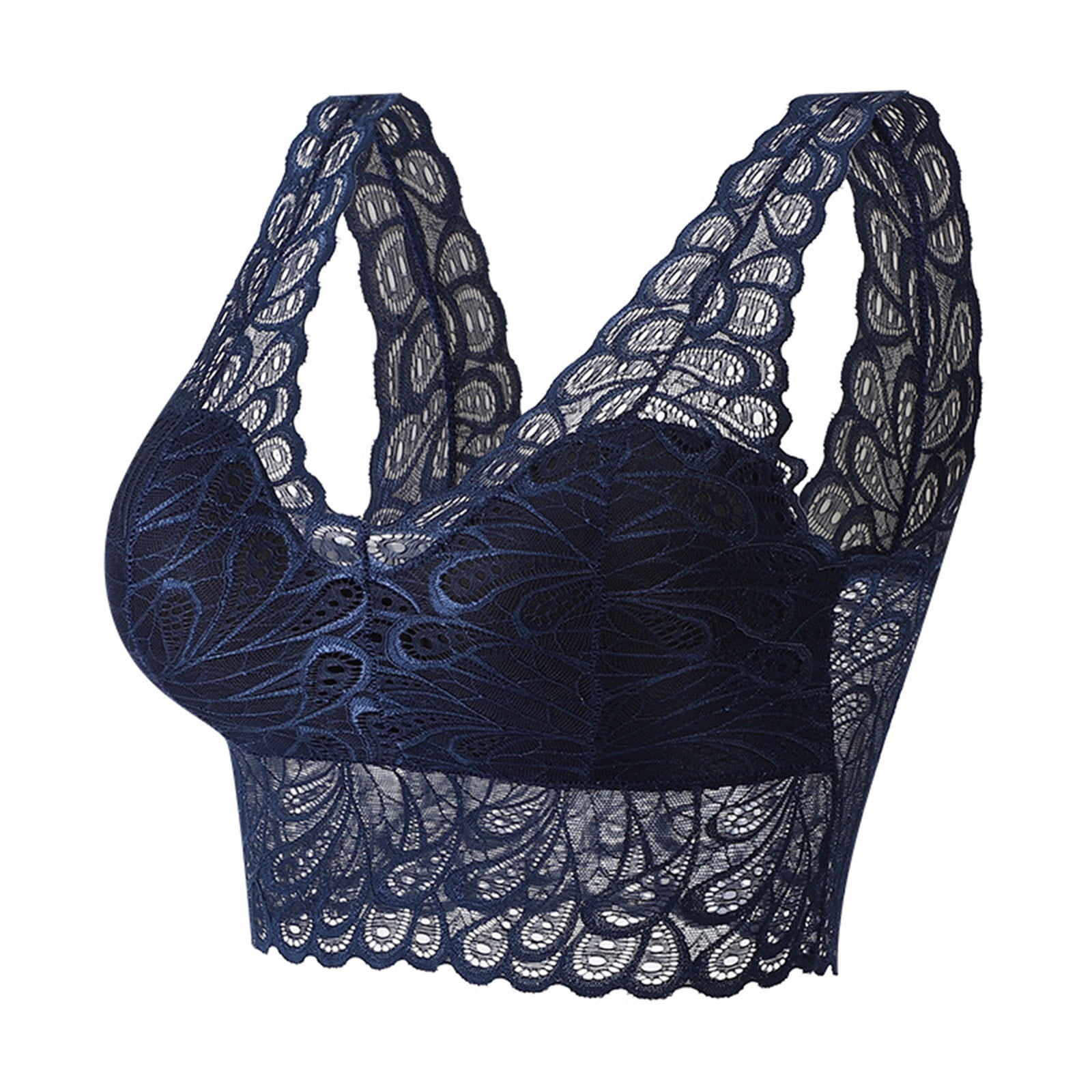 Ganfancp Sexy Lace Bras for Women Backless Bra Minimizer Bras Wireless