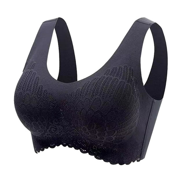 Ganfancp Sports Bra for Large Breasts Push Up Bar Seamless Bra Backless Bra Minimizer Bra