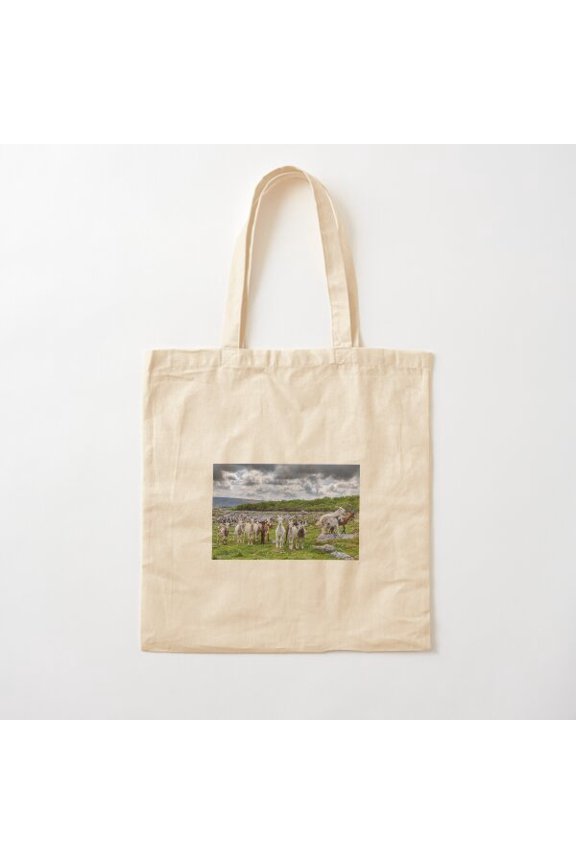 Gang Of Goats Canvas Tote Bags, Reusable Shopping Bag