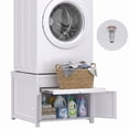 thumbnail image 1 of HUAXRON 23" Height Laundry Pedestal for Washer and Dryer, Universal Fit, Four Corner Bearing Capacity 700lb Max, Metal Washing Machine Base Stand for Dryer Base Platform Heavy Duty (1 Pack), 1 of 10
