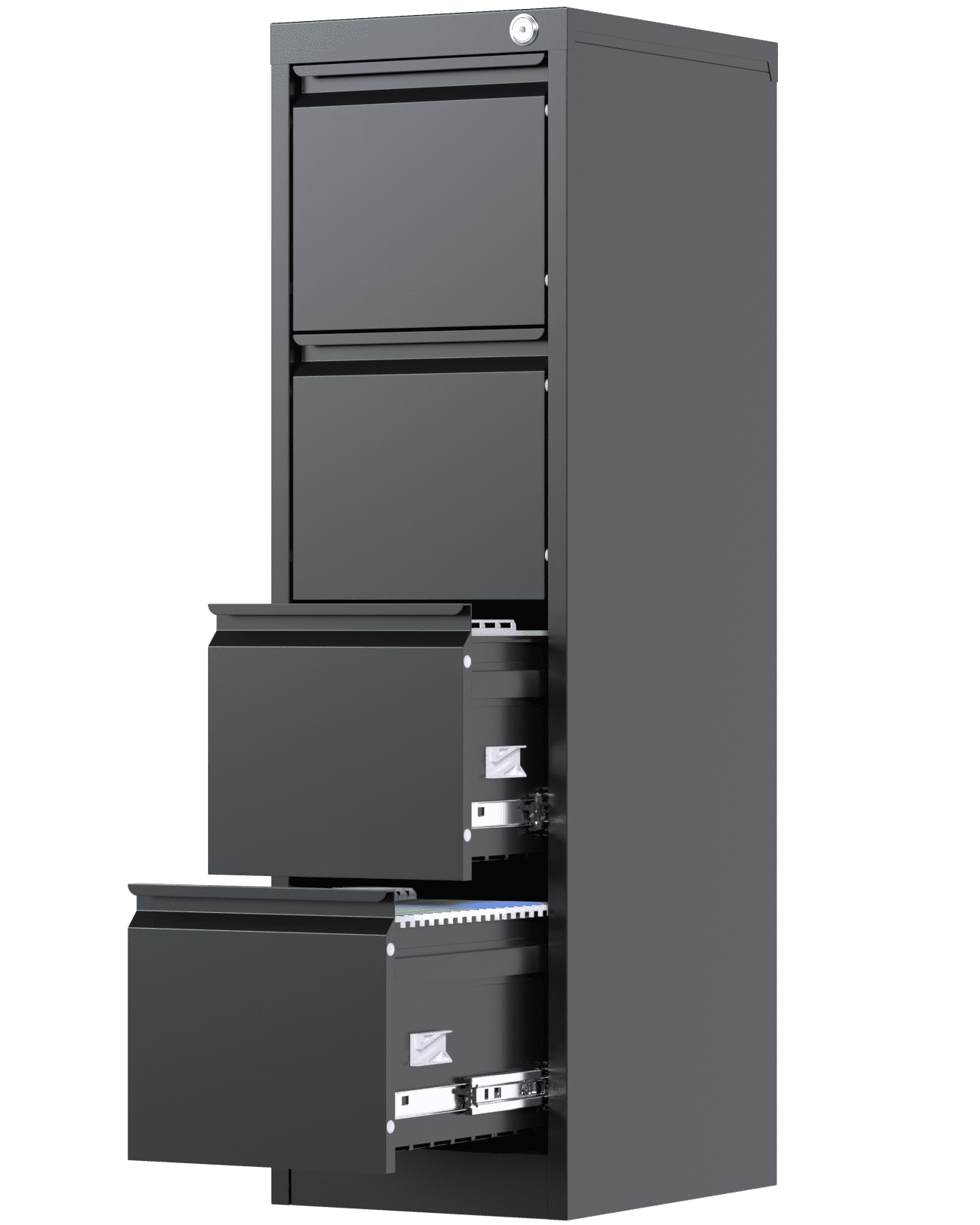 GangMei 4 Drawer File Storage Metal Vertical Organizer File with Hanging File