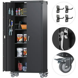 Hyper Tough 4 Drawer Plastic Garage Storage Cabinet - Black - 18.7 x 25.39 x 35.31 in