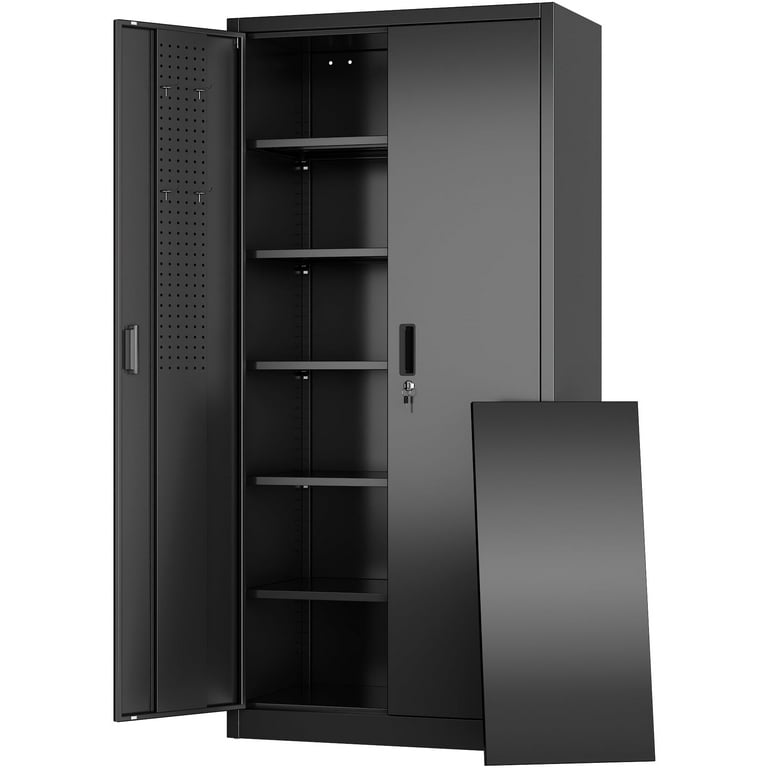 GangMei 71 Inches Tall Metal Garage Storage Cabinets with 5
