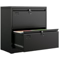 thumbnail image 1 of GangMei Black Metal Lateral File Storage Cabinet with 2 Individual Locks, Wide 2 Drawer File Box for Home Office, Steel File Cabinet for Legal/Letter, Assembly Required, Black, 1 of 9