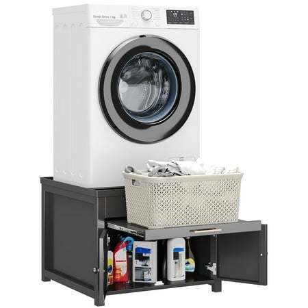 HUAXRON Laundry Pedestals for Washer & Dryer, Heavy Duty Laundry Stand Cabinet, Washing Machine Base Stand Dryer Base Platform