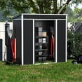 thumbnail image 1 of GangMei Metal Outdoor Storage Shed 6 FT 3 FT Tool Shed Storage with Sliding Door, 1 of 7