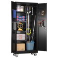 thumbnail image 1 of GangMei Metal Storage Cabinet with Hanging Rod and Pegboards,71" H Top Workbench Mobile Tool Chests Garage Cabinets with 4 Wheels,Tool Cabinets for Home,Office,Shop，Assembly Required, Big, 1 of 9