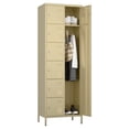 thumbnail image 1 of GangMei Metal Storage Locker, 8-Door Steel Locker for Adult, Lockable, Beige, 1 of 8