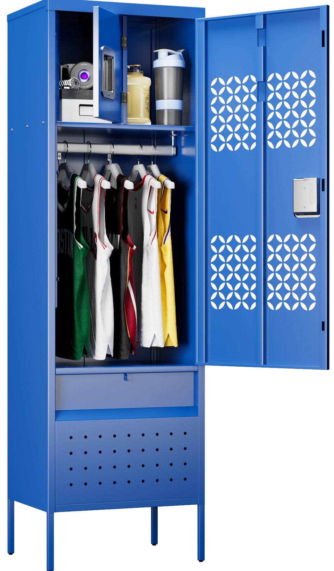 GangMei Metal Storage Sports Locker for Adult, 1-Door Metal Storage ...