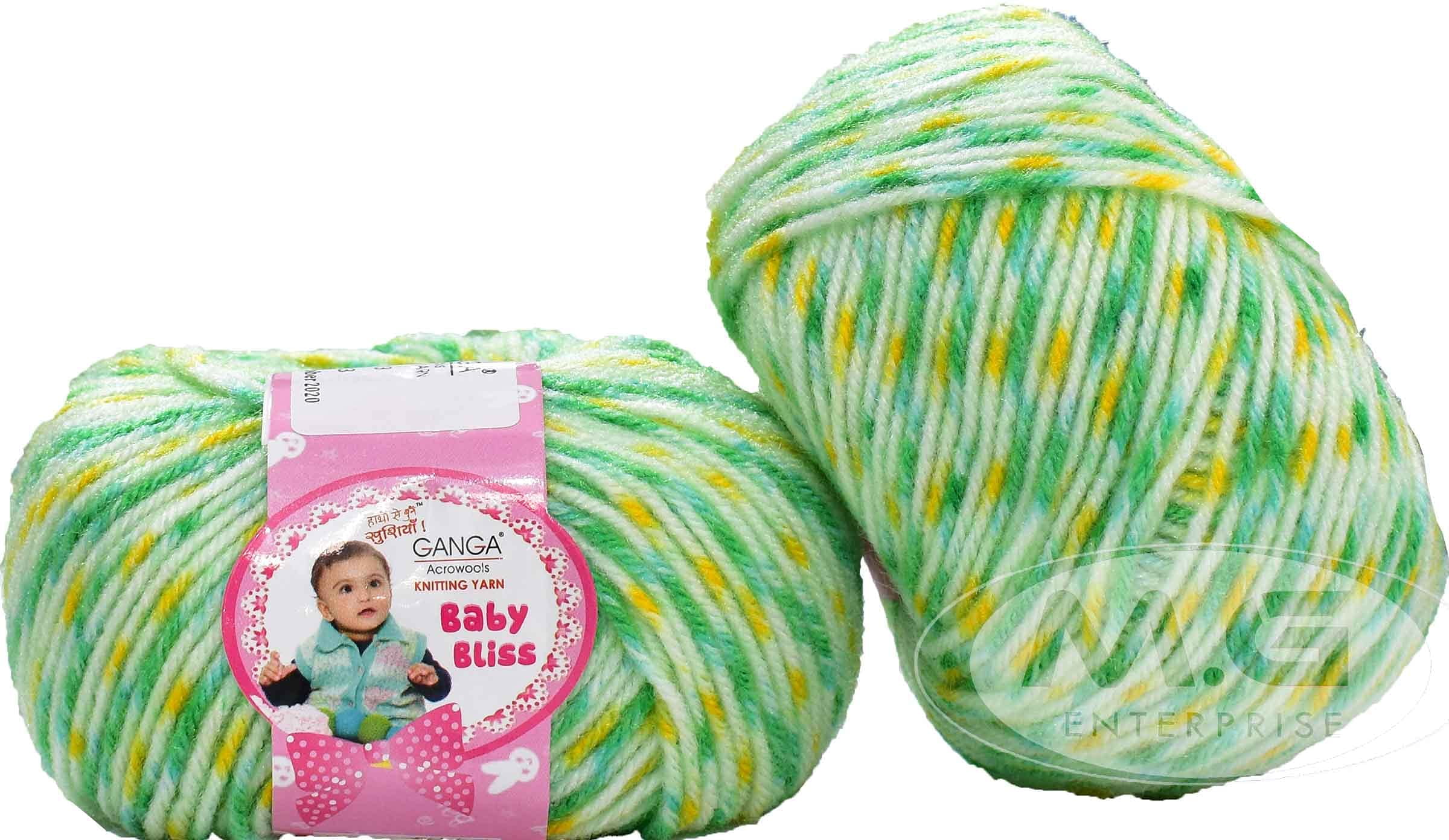 Ganga 100% Acrylic Wool Parrot Mix (8 Pc) Baby Soft 4 Ply Wool Ball ...