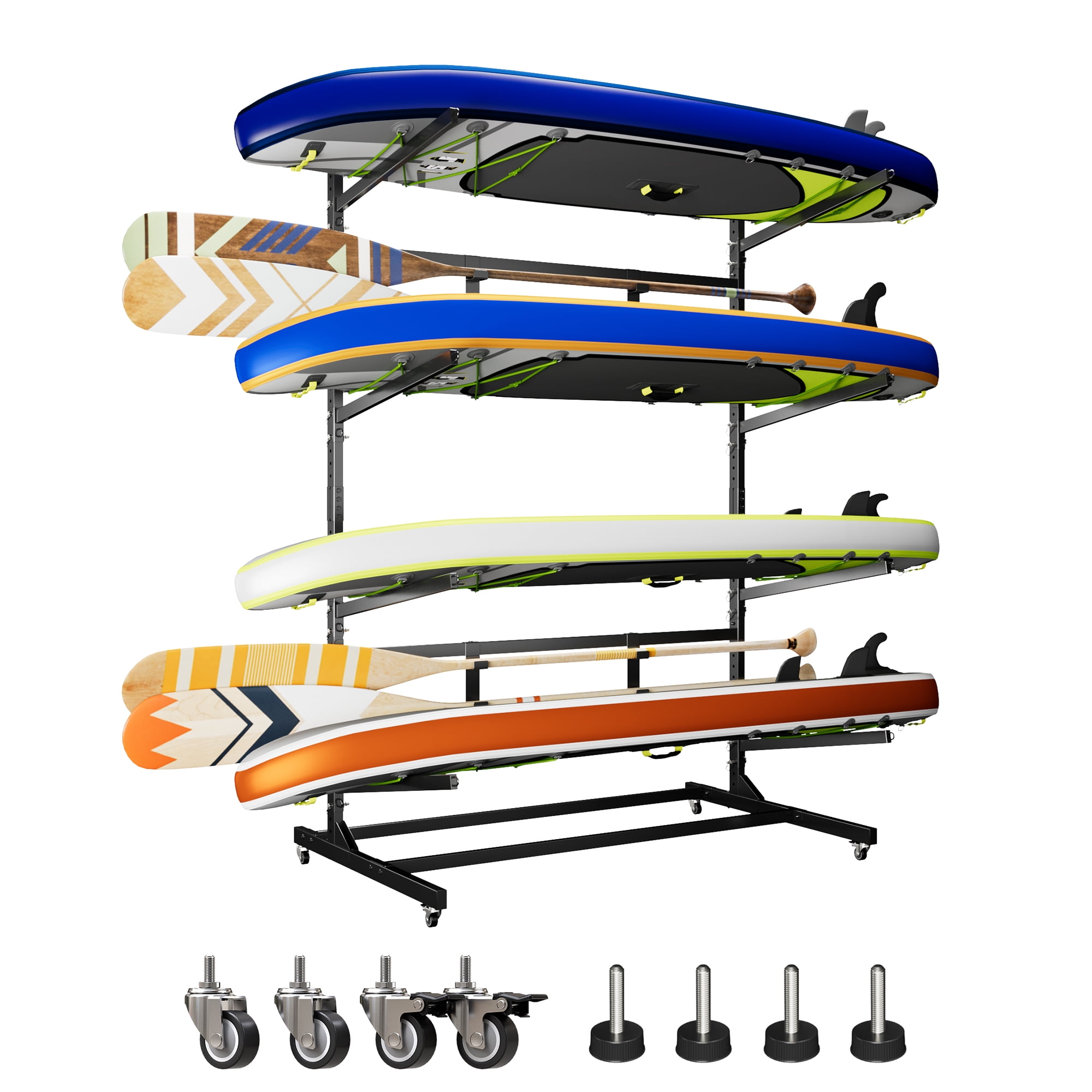 Gangmei 4-Level Heavy Duty Freestanding Kayak Storage Rack, Assembly Required