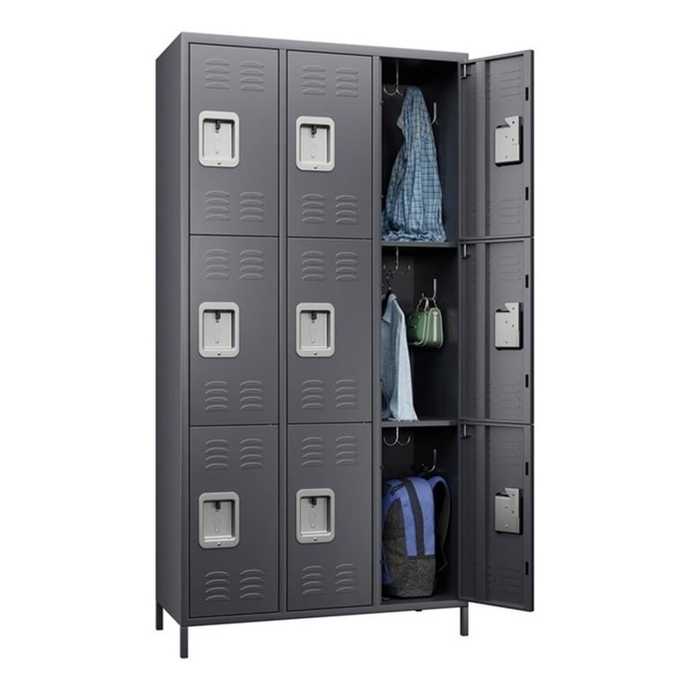 Gangmei Steel Storage Locker with 9 Doors for Office, School, Dorm