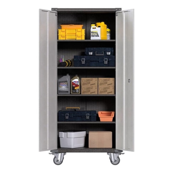 Gangmei Metal Storage Cabinet with Lock and 4 Shelves