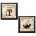 thumbnail image 1 of Gango Home Decor Adult Elegant French Bathroom Wall Art; 2-12x12" Black Framed Posters, 1 of 4