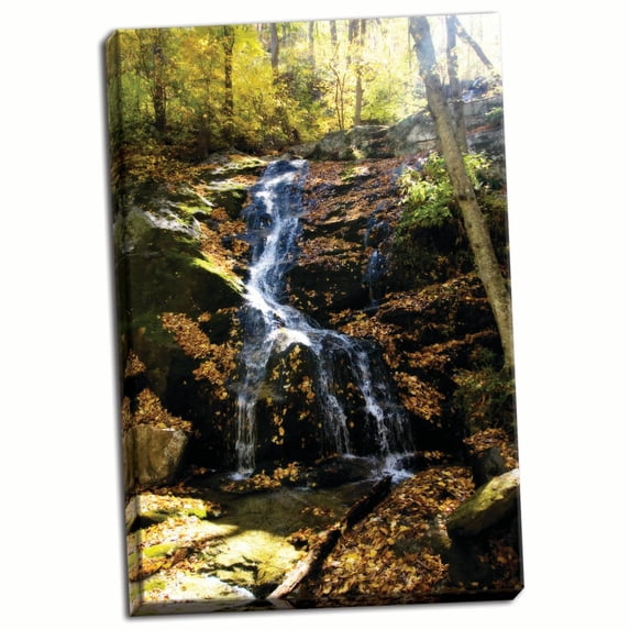 Gango Home Decor Autumn Waterfall II by Alan Hausenflock (Ready to Hang); One 24x36in Hand-Stretched Canvas