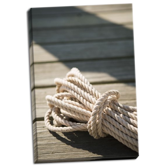 Gango Home Decor Boat Rope by Karyn Millet (Ready to Hang); One 24x36in Hand-Stretched Canvas