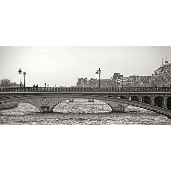 Gango Home Decor Bridges of Paris II by Rita Crane (Printed on Paper); One 36x18in Fine Art Paper Giclee Print