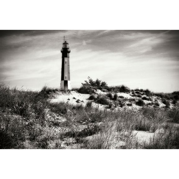 Gango Home Decor Cape Henry Light V by Alan Hausenflock (Printed on Paper); One 36x24in Fine Art Paper Giclee Print