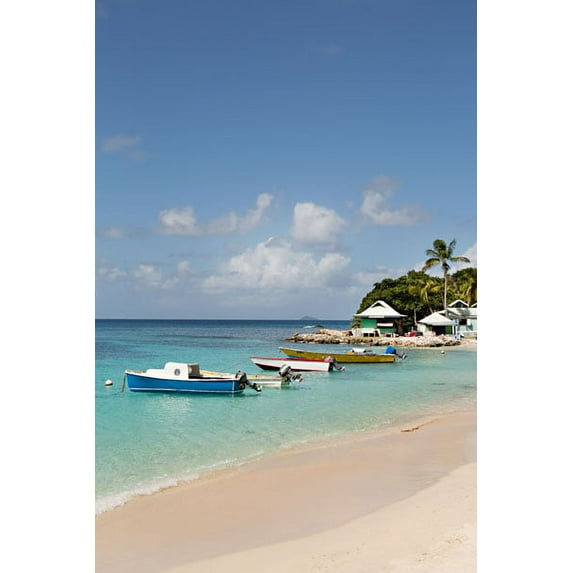 Gango Home Decor Caribbean Boats III by Karyn Millet (Printed on Paper); One 24x36in Fine Art Paper Giclee Print