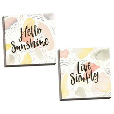 Gango Home Decor Casual Meadow Breeze II & V by Laura Marshall (Ready to Hang); Two 16x16in Hand-Stretched Canvases
