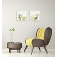 thumbnail image 1 of Gango Home Decor Citron Curiosities Inspirational Floral Wall Art ; Two Yellow 12x12in Art Prints in White Frames, 1 of 6