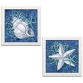 thumbnail image 1 of Gango Home Decor Coastal Silverplate Shells III & IV by Paul Brent (Ready to Hang); Two 12x12in White Framed Prints, 1 of 5