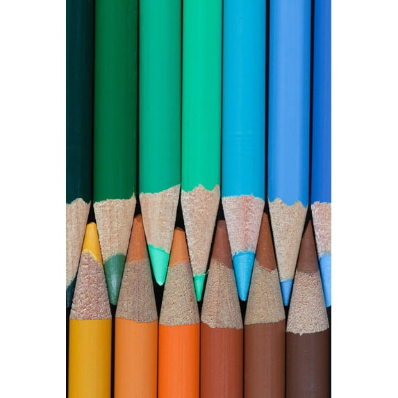 Gango Home Decor Colored Pencils III by Kathy Mahan (Printed on Paper); One 24x36in Fine Art Paper Giclee Print
