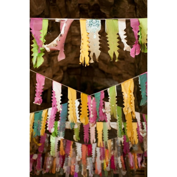Gango Home Decor Colorful Flags I by Erin Berzel (Printed on Paper); One 24x36in Fine Art Paper Giclee Print
