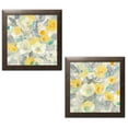 thumbnail image 1 of Gango Home Decor Contemporary Buttercups I & II Teal; Two 12x12in Art Prints in Brown Frames, 1 of 5