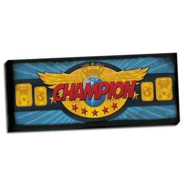 Gango Home Decor Contemporary Champion by Lauren Rader (Ready to Hang); One 20x8in Hand-Stretched Canvas