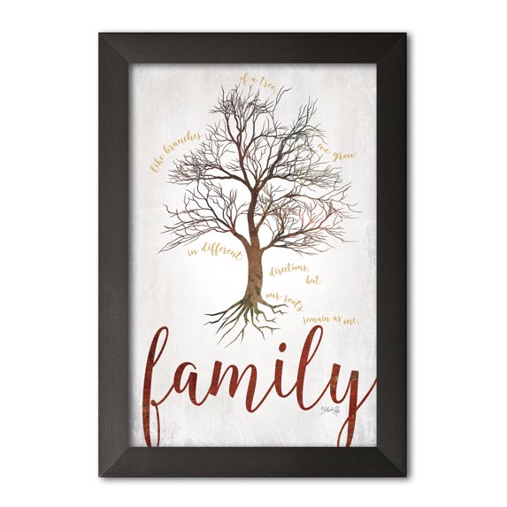 Gango Home Decor Contemporary Family Tree by Marla Rae (Ready to Hang); One 12x18in Black Framed Print